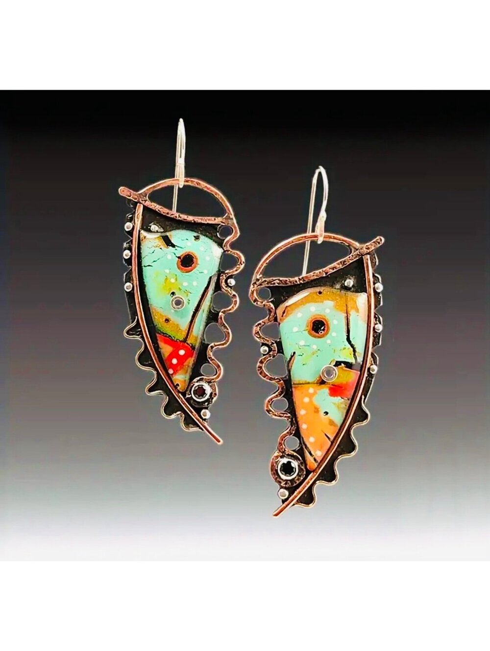 New - Unique - Vintage Geometric Asymmetrical Earrings